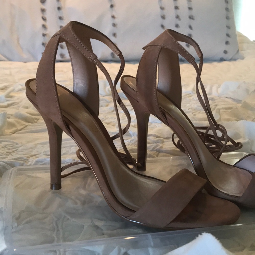 ALDO ankle wrap heels